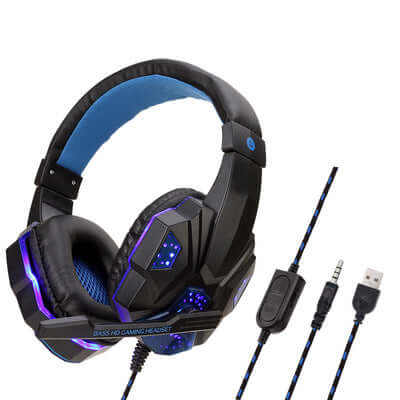 Wireless Bluetooth Headphones for superior sound with LED lighting, ideal for gaming and immersive audio experiences.