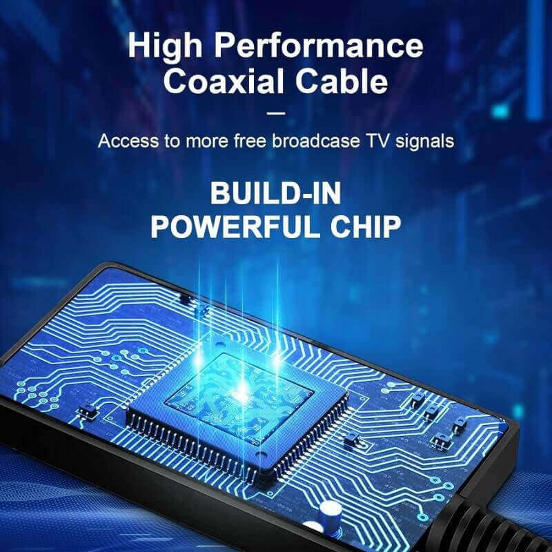 High-performance coaxial cable with a powerful chip, enhancing access to more free broadcast TV signals.